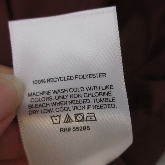 Express Boyfriend Portofino Top‎ XS Burgundy Relaxed Fit Conscious Edit - Picture 6 of 10